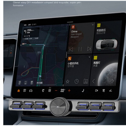 Wireless Multimedia Remote Control 7 Keys LED Car Controller Volume Adjuster Answer for Multimedia Navigation Player 1