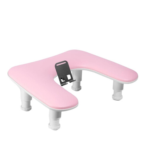 Arm Rest for Nails Tech,Manicure Nail Arm Rest with Rotating Phone Stand, U Shaped Height Adjustable