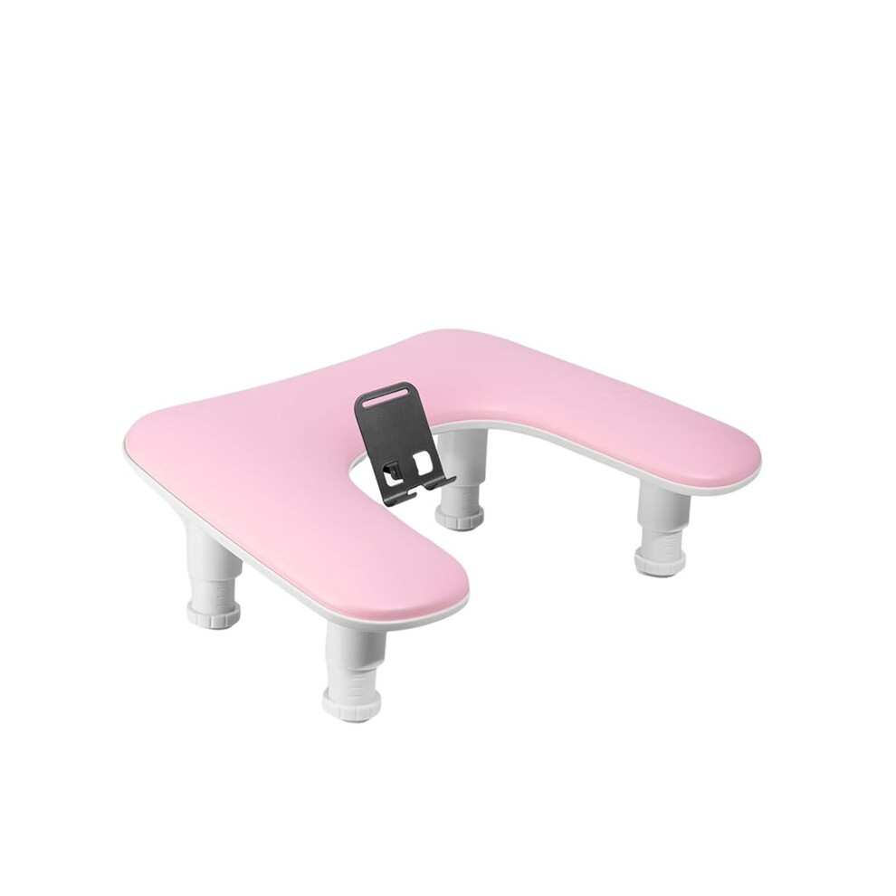 Saudism Arm Rest For Nails Tech,Manicure Nail Arm Rest With Rotating Phone Stand, U Shaped Height Adjustable