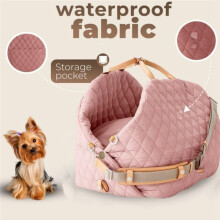 Dog Car for Small Dogs - Multifunctional Travel Carrier, Booster & Dog Bed for Car Washable, Anti-Slip