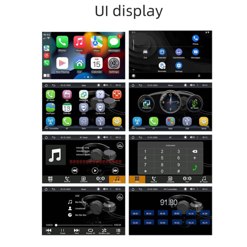 Car 7 Inch 2.5D Screen Navigation Screen  Portable Screen Wireless Carplay Android Auto MP5 Player 2