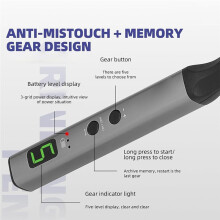 Qinux Gravizer Engraving Pen - with 7 Interchangeable Heads, Anti-Misoperation Protection Memory Speed Settings