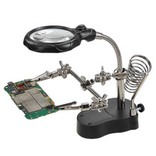 Soldeerbouttafelbeugel met Lasvergrootglas Digitale Apparatuur Onderhoud Gereedschapstafel met LED-Lamp