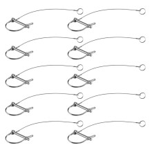 Trailer Coupler Pin 5/16-Inch Diameter x 2-3/4-Inch Long Trailer Pins with Plastic Coating Tether 10Pc 11-1/2inch Length