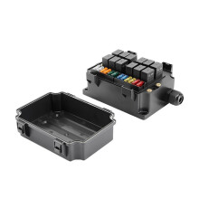 12-Way Relay 12 Blade Fuses 5-Pin Relay Holder Box for Cars SUVs Trucks Marine Waterproof 12V 40A