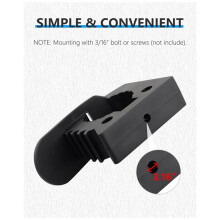 Jack Handle Keeper Shovel Holder Mount, Rubber Clamp Mount Fits 1-1/7Inch to 1-3/7Inch Diameter Tools- 2 Pack