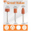 60Pcs Sanding Bits for Rotary Tool, Strong Grinding Stones Bits with 1/8In Shank, Aluminum Oxide Sanding Accessories 6