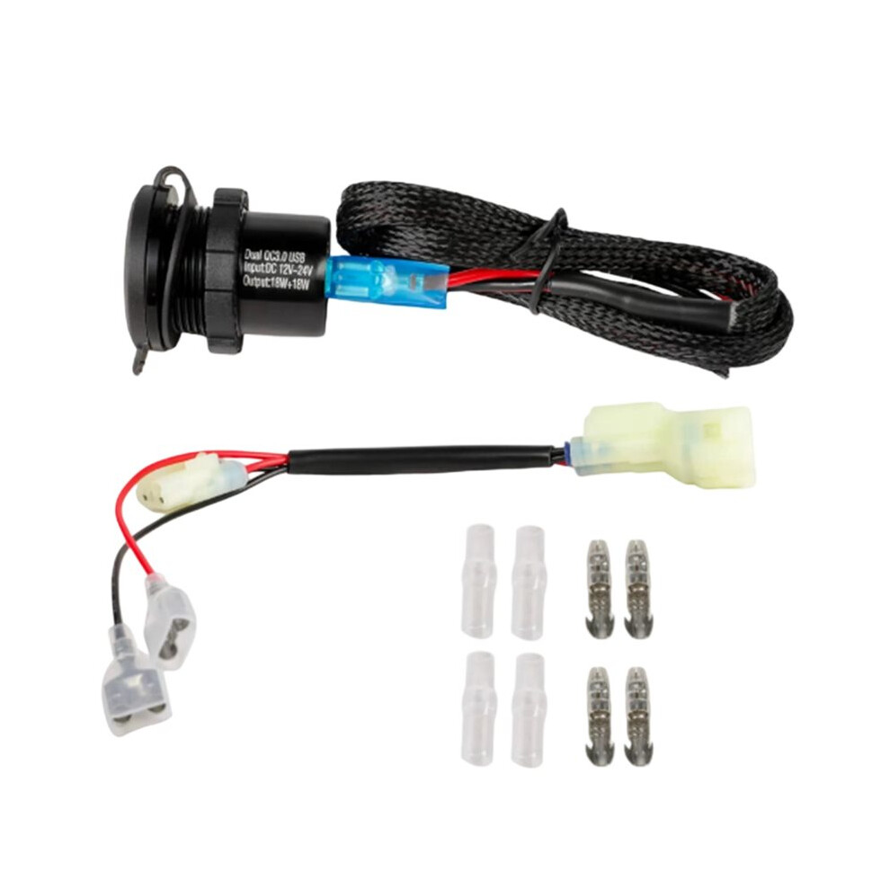 Motorcycle Usb Charger Qc3.0 Dual Usb Socket 12V-24V For Nx500 Nx400 Cb500x Cb400x 2021-2025 Light 6033554705927