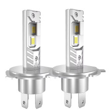 2 Luces LED H4 para Faros Delanteros de Coche de Inserción Directa, Minilámparas para Coche, Focos Brillantes, 4500 Lm, 6000 K.
