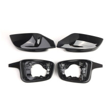 1Set Rearview Mirror Cover+Base Side Mirror Caps for 3 Series G80 M3 2020-2024 LHD 51168746847 51168746848