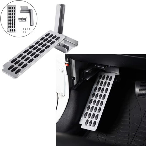 Dead Pedal Left Side Foot Rest Kick Panel for 2007-2018   JK &  Unlimited 2
