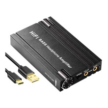 Amplificador de Fone de Ouvido HiFi BASS 16-600Ω Amplificador de Fone de Ouvido RecarregáVel SaíDa de Entrada AUX de 3,5 mm com Controle de Volume