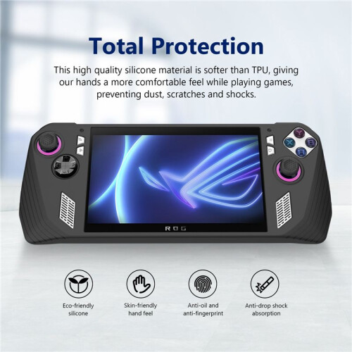 For  Ally Handheld Game Console All-Inclusive Silicone Protective Case Handheld Anti-Drop Protective Case,Black 2
