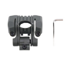 Casque éClairage SpéCial Lampe de Poche Rail Accessoires de Casque 25 mm 5 Positions Pince de Torche Support de Torche, ArméE Verte