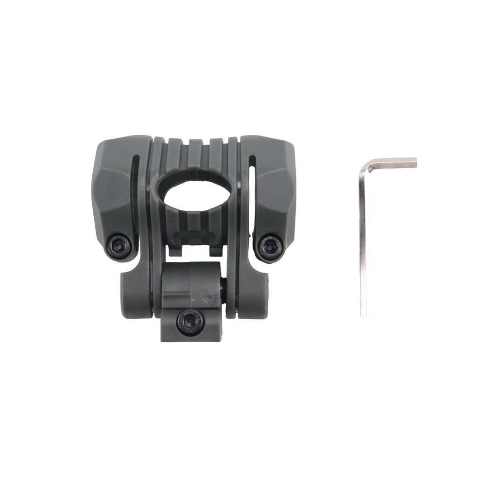 Helmet Special Lighting Flashlight Rail Helmet Accessories 25Mm 5 Position Torch Clamp Torch Holder,Armygreen 6032462418271