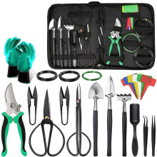 24-Piece Bonsai Tool Kit, Bonsai Shape Maintenance, Gardening Bonsai Beginner Pruning Care Kit Pruning Shears