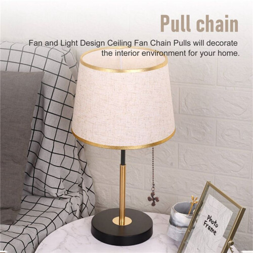 4Pcs Ceiling Fan Pull Chain Set,Bulb and Fan Pattern Pull Chain Extension Fan Pull Chain Pendant 12 Inch (Red Bronze) 2
