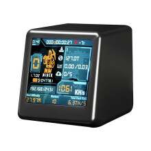 NM TV NMMiner TV 1060KH/S Hashrate Nerdminer V2 ESP32 BTC SOLO Lottery Miner & Gift Home Desktop Clock Black