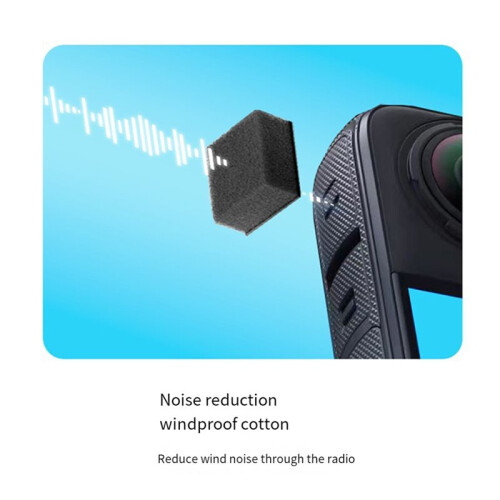 For X4 Windproof Sponge Action Camera X3/X2 Camera Noise Reduction Sponge Windproof Cover 1