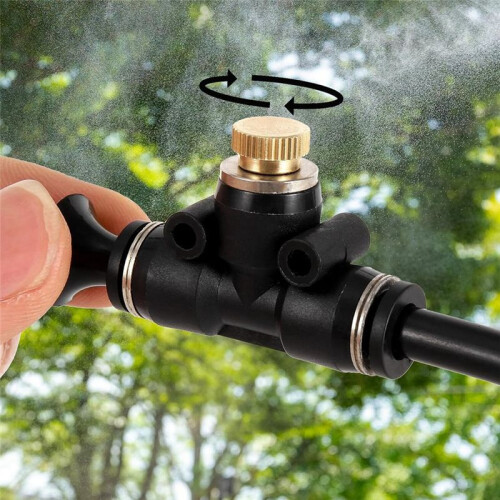 Brass Misting Nozzle Plug ,Thread Misting Nozzle Plug for Raised Garden Bed Backyard Outdoor Cooling System 12Pcs 2