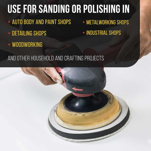 5X Interface Pads 5 Inch 8 Hole Hook & Loop Soft Sponge Foam Sanding Interface Pad for Orbital Sander Polishing 1