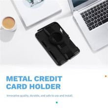 Anti-Fraud Credit Card Holder Metal Magnetic Card Holder Stand for Business Men'S Phones