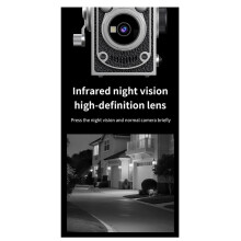 Retro Camera Dual Lens Design Infrared Night Vision Function Manual Joystick Operation HD Nostalgic Portable Brown