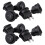 10Pcs SPST Black Button /Off Round Rocker  AC 6A/250V 10A/125V 1