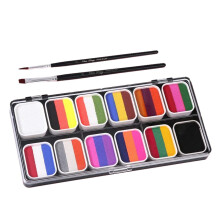 Face Body Paint Palette with 2 Brushes Makeup for Dress up Christmas H