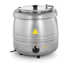 Professionelle elektrische Suppenterrine pro (400 Watt, 10 Liter, 35 - 80 C, Silber, Stahl & Edelstahl) 14_0004128