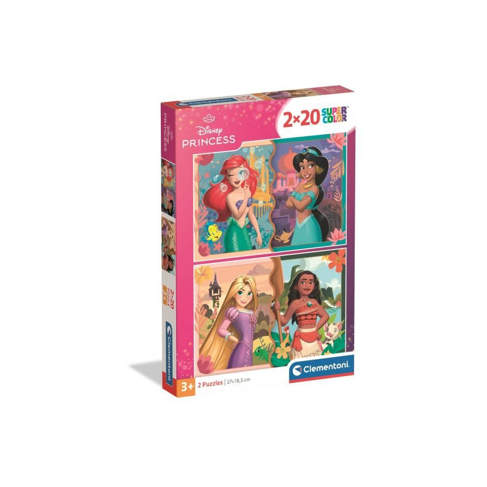 Clementoni - 2X20 Pieces - Disney Princess