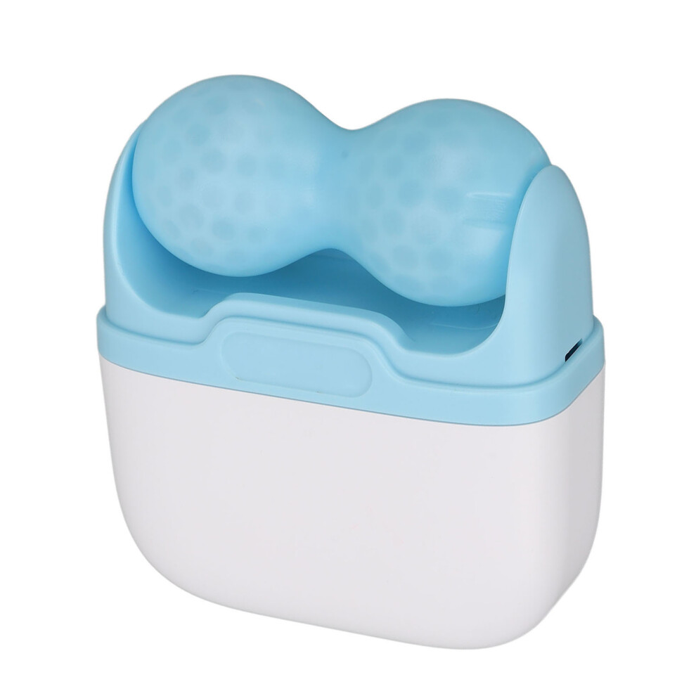 Blue Double Head Facial Ice Roller Massager For Puffiness And Skin Brightening