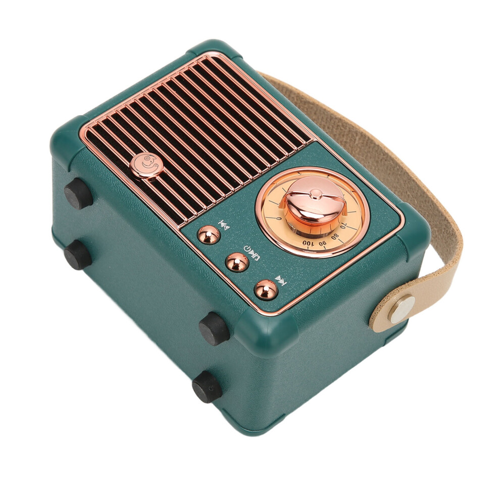 Vintage Bluetooth Speaker Hifi Multi-Play Modes Compact Green 4961373504341