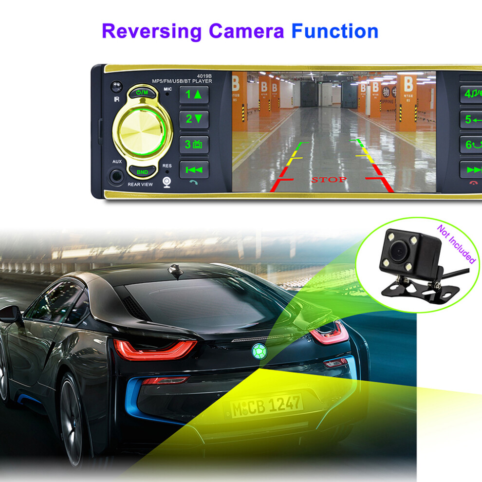 Fm Radio Receiver Car Stereo With Touch Screen Usb Aux Input Bluetooth Backup Camera Mp5 Mp4 Mp3 Player Mirror Link Rear View Camera Video Input 9437117439163