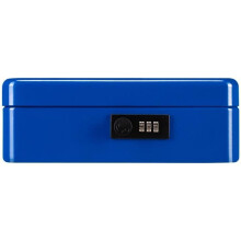 Münzkassette - BURG WACHTER - Geldcode 5025 Blau - Codeöffnung, blauer Stahl