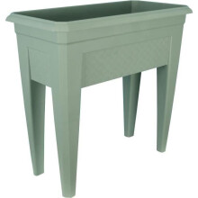 Blumenkasten/Kulturkästen/Gemüsekasten - RIVIERA - IZIGARDEN 60 - 59,50x33x73,5 cm - 50% recycelt - Grüngrau