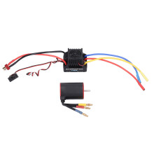 Controlador de velocidade eletrônico (ESC) brushless com configurações ajustáveis para carros RC, à prova d'água e de alta eficiência, com