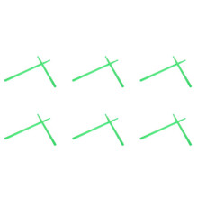 6 Paire de Baguettes en Nylon 5A Baguettes pour Batterie Drum Professional Vert