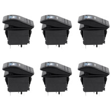6X Light Horn Pattern LED 12V/20A 24V/10A 5-Pin Rocker Toggle Car Boat