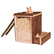 Trixie Natural Living Play And Burrow Tower, 20 × 20 × 16cm - Tower 16cm - 20 tower play burrow trixie natural living 16 cm hamster toy 62001