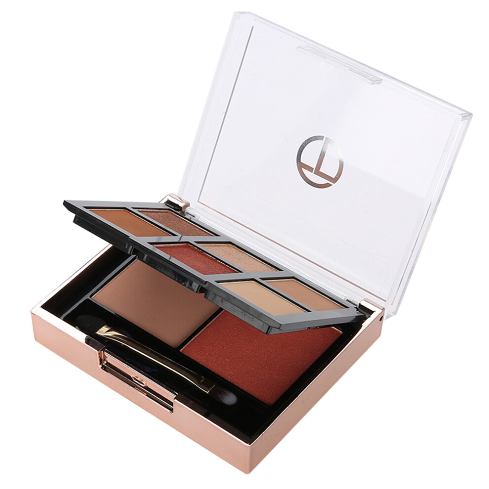 Artistic Glitter Matte Eyeshadow & Blush Set - Highly Pigmented Waterproof Palette with Mirror - Ideal for Creative and Casual Looks (6 Pairs)