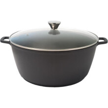 Hochrandige Schmortopf - BAUMALU - 384942 - Keramikinnenfläche - Mit Deckel - 36 cm
