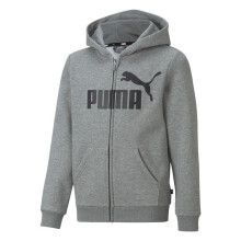Vetoketjullinen Huppari - Puma - ESS Big Logo - Musta - Pitkät Hihat - Kangaroo-tasku