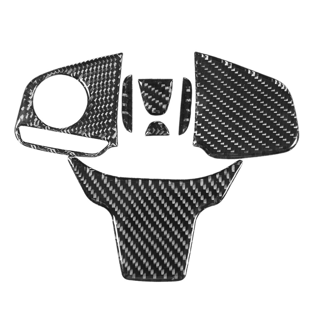 Steering Wheel Carbon Fiber Cover Trim Interior Decal For Honda Civic Excellent Abrasion Resistance Real Carbon Fiber Sun Resistance Waterproof 9437117451660