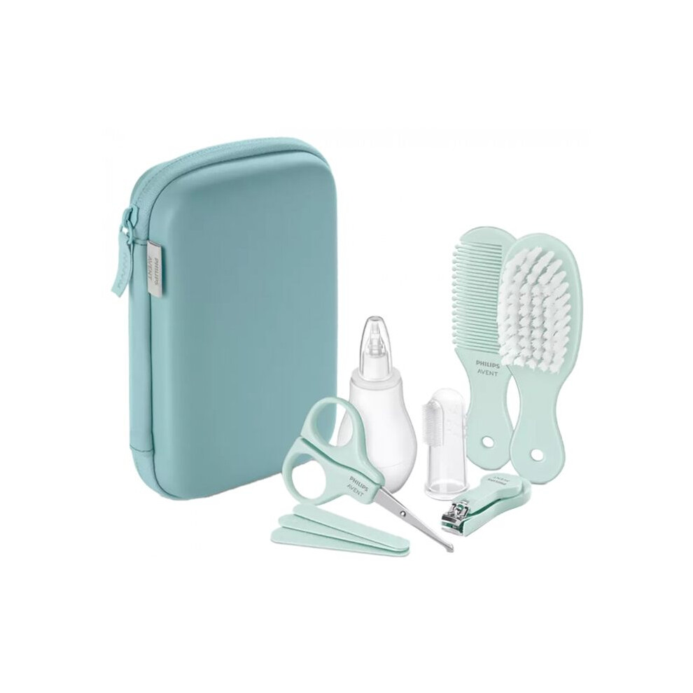 Philips Essential Baby Care Set With 9 Accessories - Light/Sky Blue Avent
