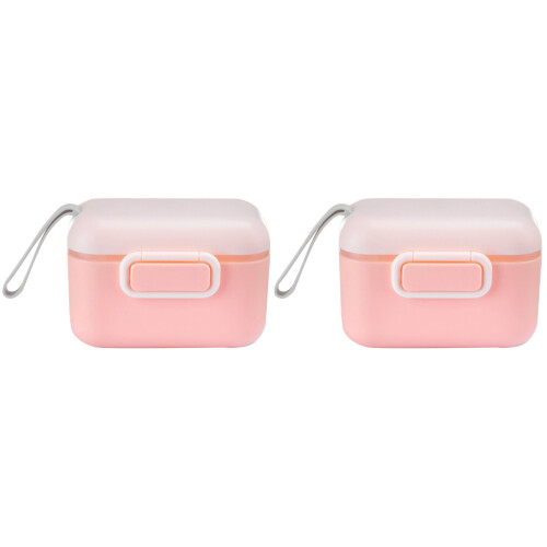 2Pièces Boîte De Poudre Lait Bébé Rose Sécurisée À 1