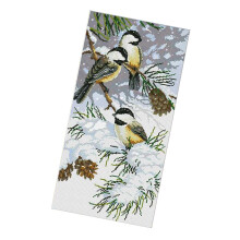 Winter Birds Handmade Stamped Cross Stitch Kits for Adult Embroidery C