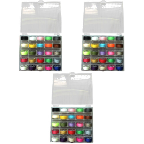 75Pièces Ensemble Fil Couture Couleurs Diverses Avec Boîte 2