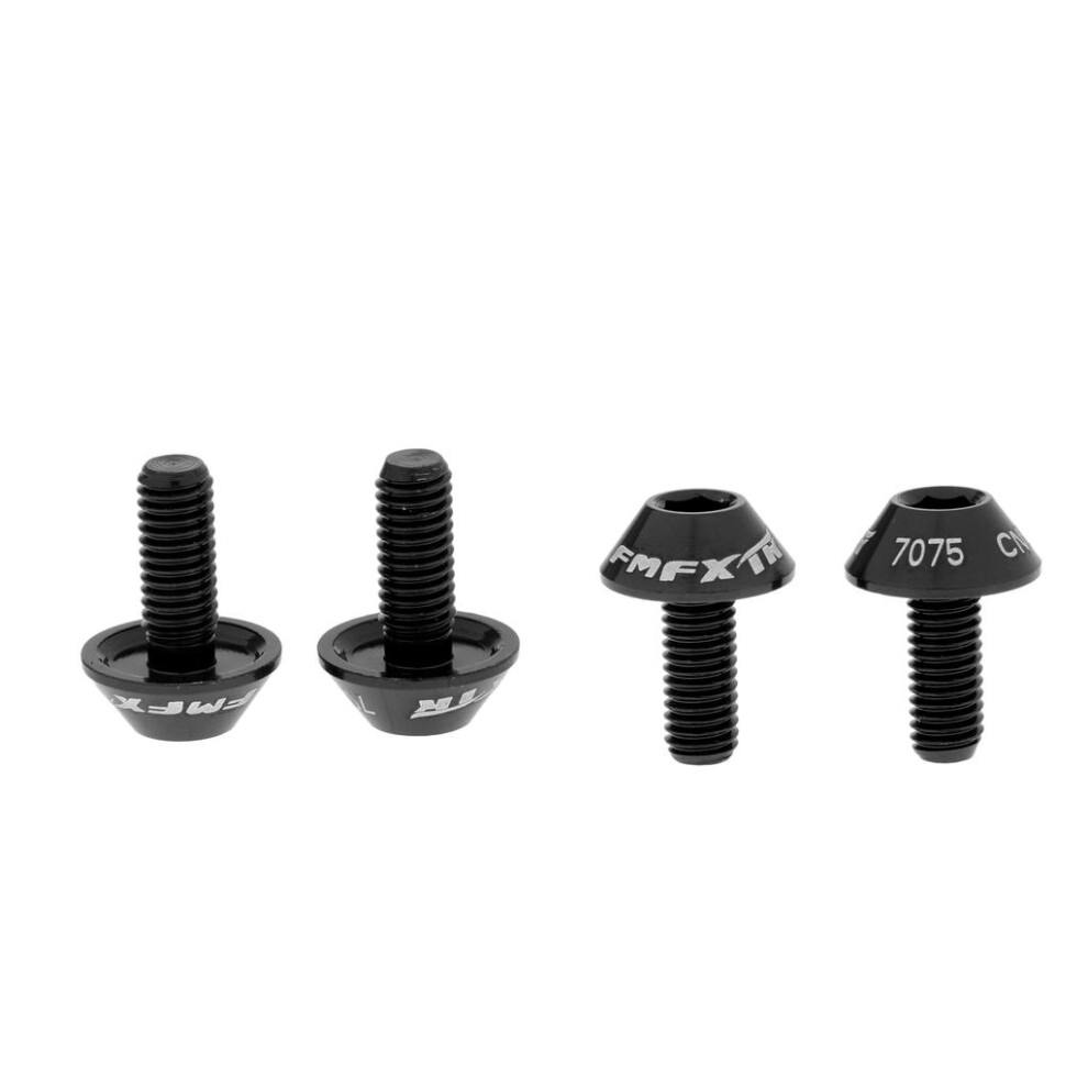 4 Pieces Aluminum Alloy Bicycle Cycle Water Bottle Cage Bolt M5 X 12Mm 6901423030718