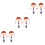 6Pièces Hochet Bois Bébé Jouet Interaction Main 5